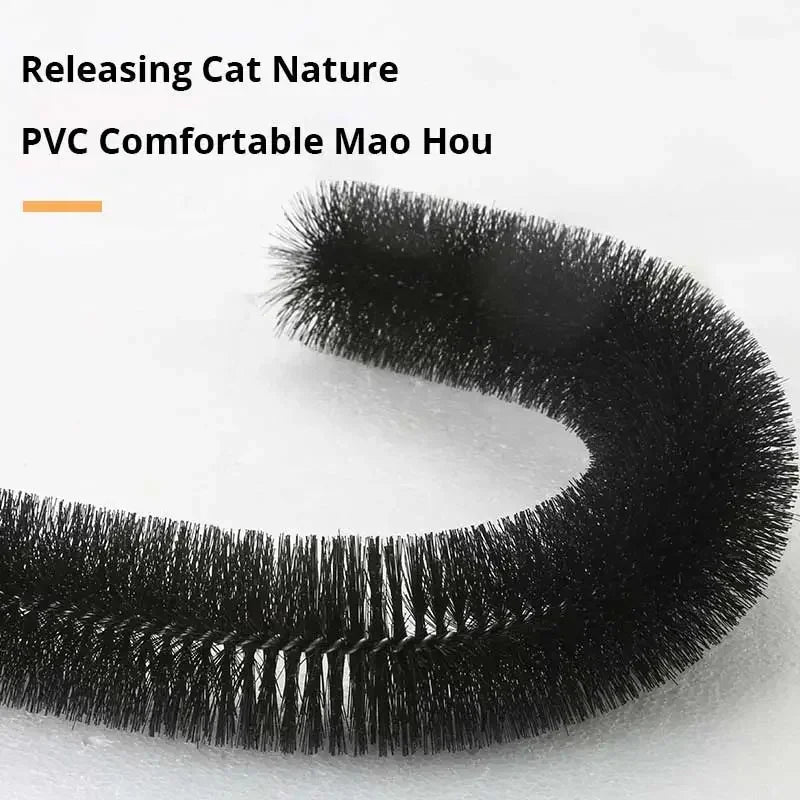 Interactive Cat Toy Arch with Grooming Brush and Scratching Pad - Pamper Your Feline Friend!