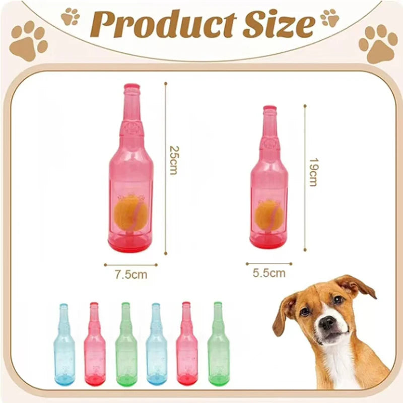 Interactive Chew Squeaky Tennis Ball for Dogs - Durable Self-Entertainment Toy for Teething Relief